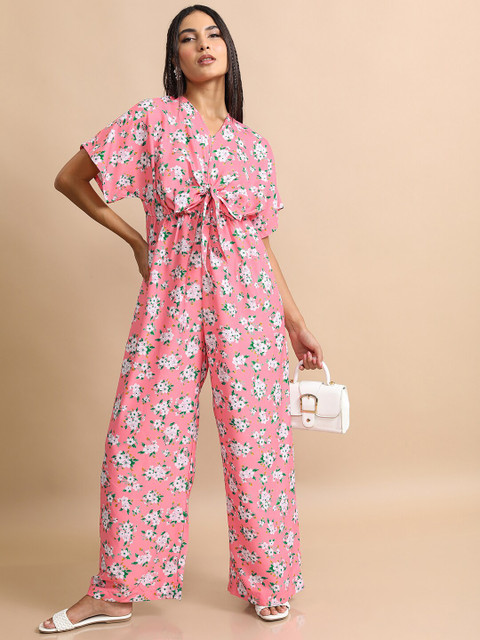 Tokyo Talkies Floral Printed Basic Jumpsuit