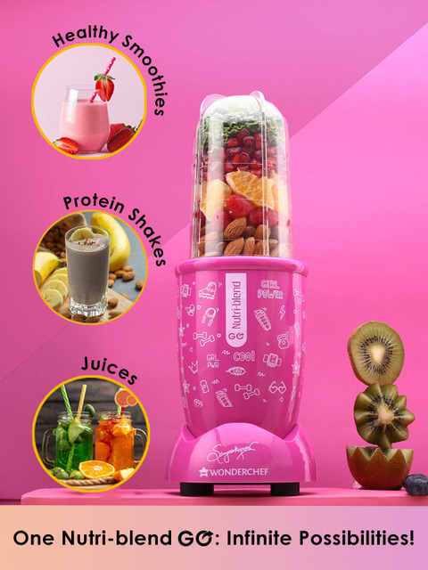 Wonderchef Nutri-blend GO Pink Juicer 400 Watt 500 Ml - Image 6