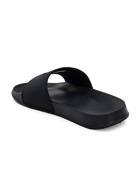 HRX by Hrithik Roshan Men Black Printed Sliders - Image 4