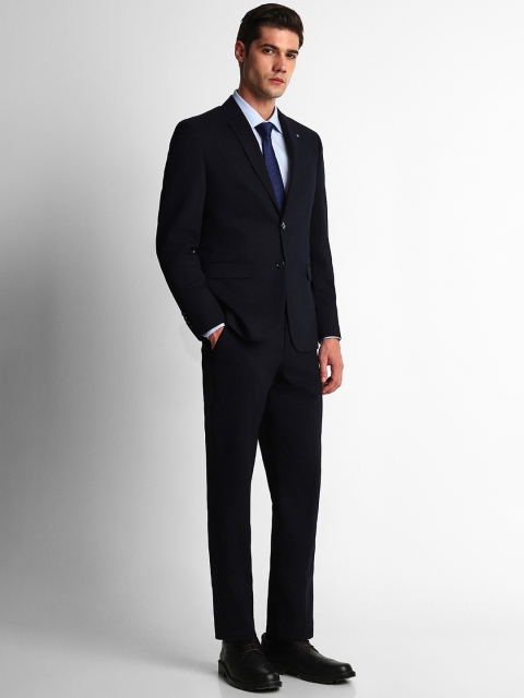 Louis Philippe Men Single Breasted Slim Fit Two Piece Formal Suits - Image 3