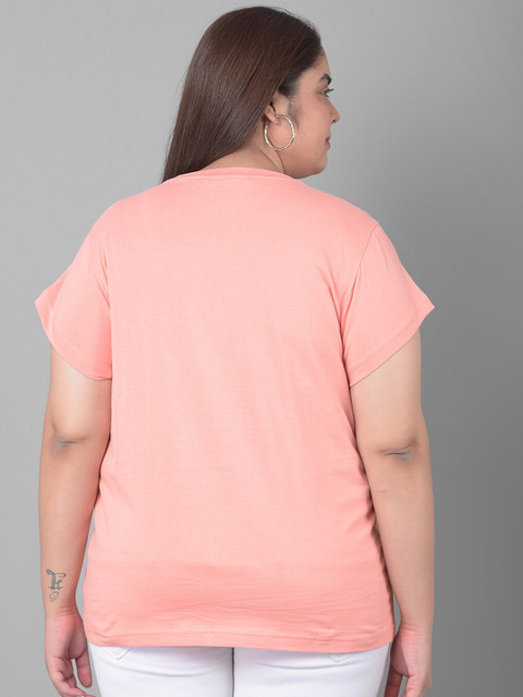 Club York Plus Size Graphic Printed Round Neck Shirt Sleeves T-shirt - Image 5