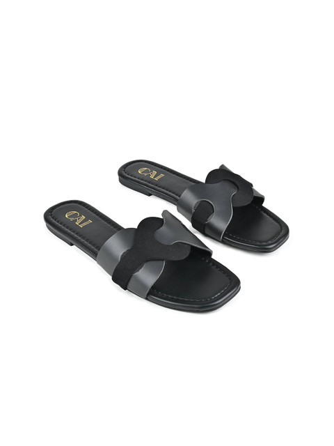 CAI Interlocked Open Toe Flats - Image 2