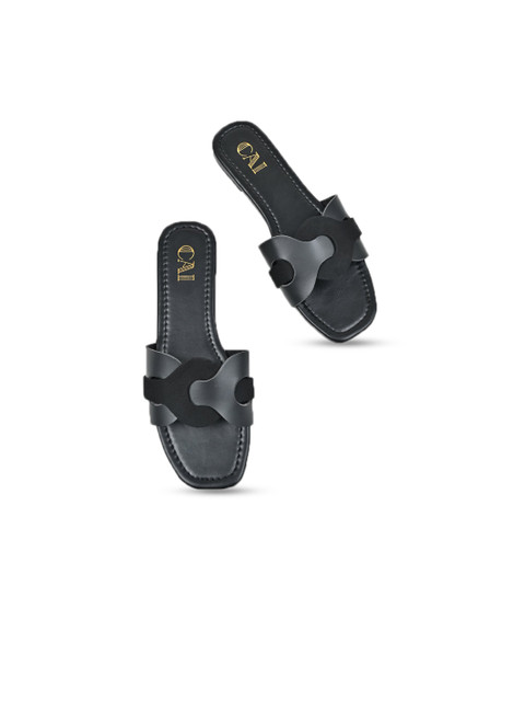 CAI Interlocked Open Toe Flats - Image 3