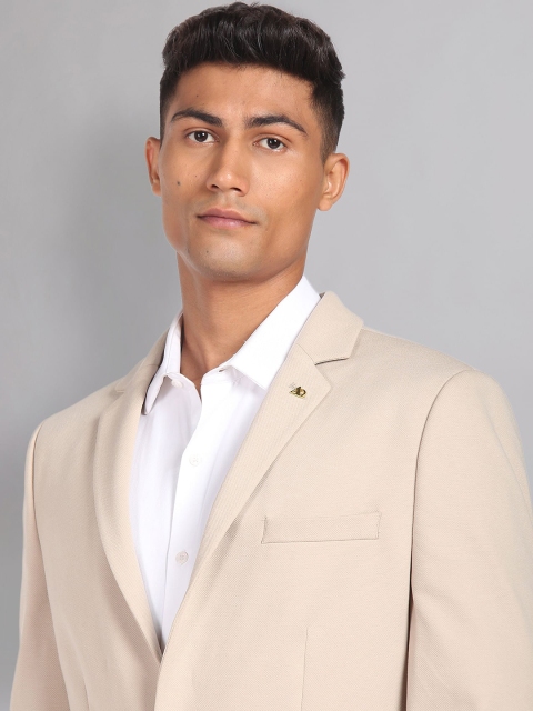 AD By Arvind Slim Fit Notched Lapel Collar Single Breasted Formal Blazers - Image 2