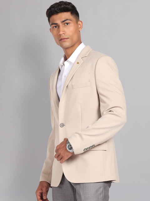 AD By Arvind Slim Fit Notched Lapel Collar Single Breasted Formal Blazers - Image 3