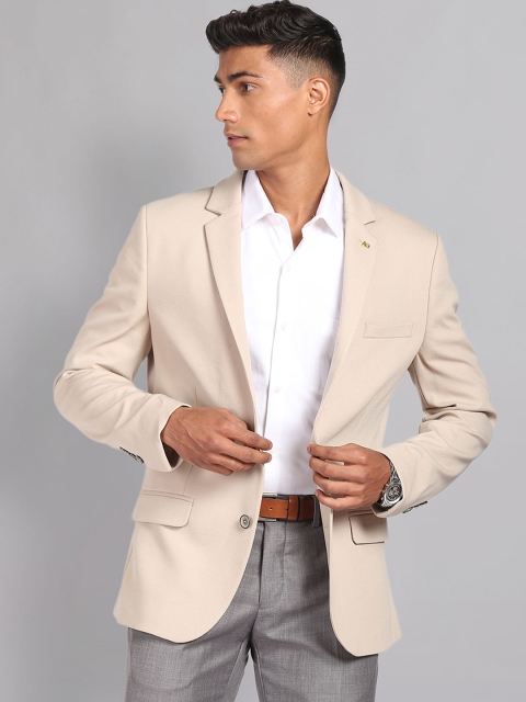 AD By Arvind Slim Fit Notched Lapel Collar Single Breasted Formal Blazers - Image 6