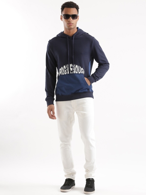 WROGN Typography Printed Hooded Cotton Pullover - Image 4