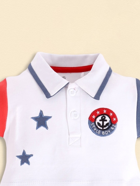 BABY GO Infant Boys Printed Cotton Rompers - Image 3
