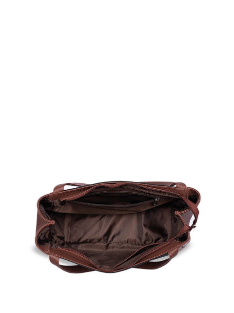 ZOUK Colourblocked Oversized Shopper Jute Shoulder Bag - Image 5