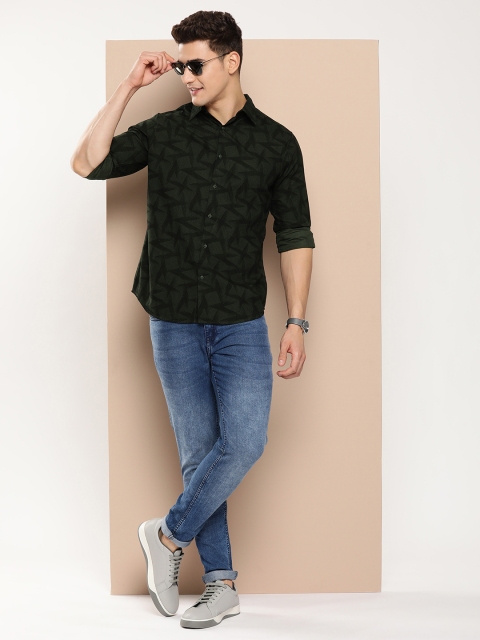 HERE&NOW Men Slim Fit Geometric Printed Casual Shirt - Image 6
