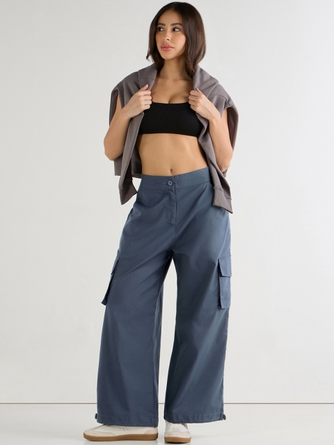 Bewakoof Women Baggy Oversized Cargo Parachute Pants - Image 4