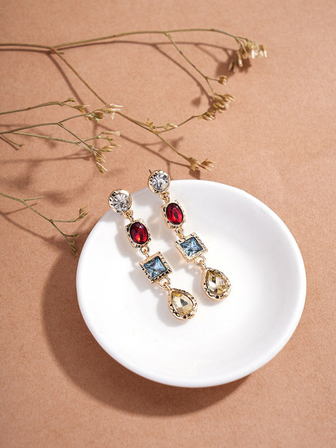 Accessorize Classic Gem Long Drop Earrings