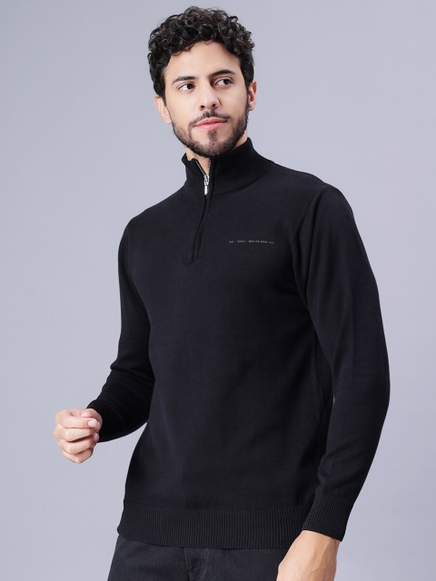 Bharatasya Mock Collar Cotton Pullover Sweatshirt - Image 3