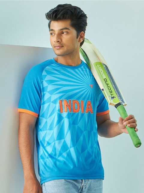 Technosport Unisex Blue Round Neck Cricket Slim Fit Jersey - Image 3