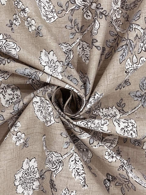SWAYAM Brown Veda Floral Print 160 TC Cotton Double Bedsheet Set - Image 5