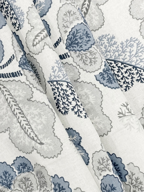 SWAYAM Blue Veda Floral Print 160 TC Cotton Double Bedsheet Set - Image 7
