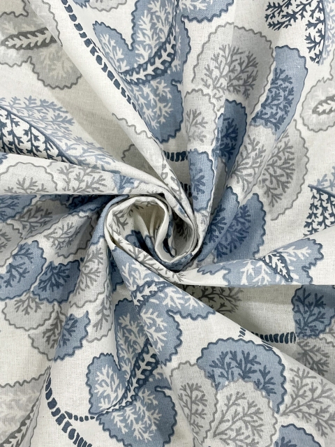 SWAYAM Blue Veda Floral Print 160 TC Cotton Double Bedsheet Set - Image 5