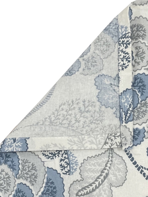 SWAYAM Blue Veda Floral Print 160 TC Cotton Double Bedsheet Set - Image 6