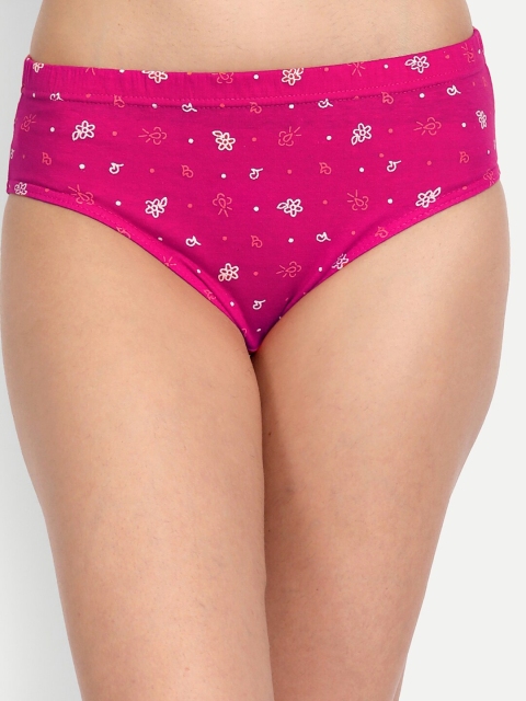 T.T. Pearl Pure Cotton Pack Of 5 Assorted Floral Printed Anti Microbial Briefs - Image 2