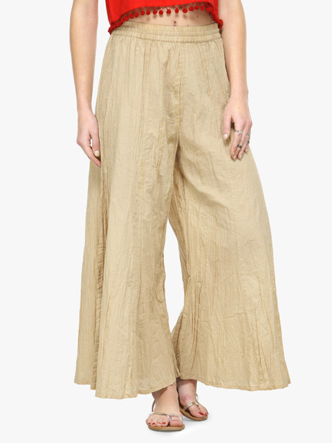Varanga Women Flared Cotton Palazzos