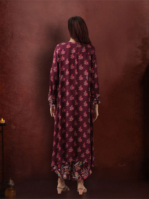 Ishin Floral Printed Shoulder Straps Top With Palazzo & Shrug - Image 4