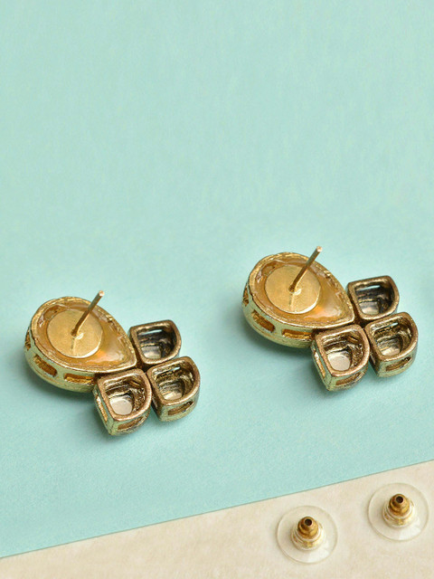 BeAbhika Kundan Contemporary Stud Earrings - Image 2