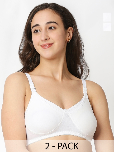 Mee Mee Pack of 2 Non-Wired & Non-Padded Cotton Maternity Bra