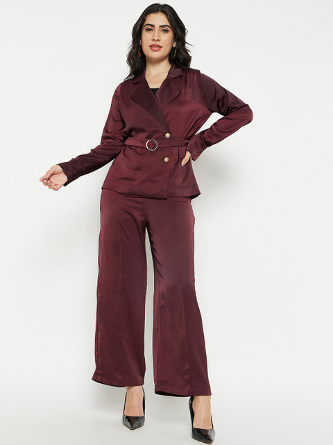 Madame Single-Breasted Belted Casual Blazer