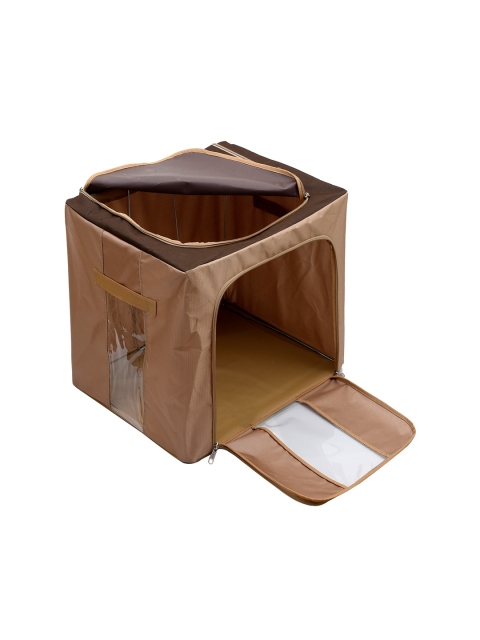 Kuber Industries 2 Pcs Brown Steel Frame Bedding Clothes Organizers - Image 3