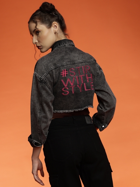 Belliskey Crop Denim Jacket - Image 3