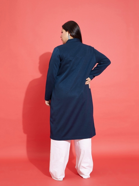 SASSAFRAS Curve Plus Size Longline Open Front Shrug - Image 4