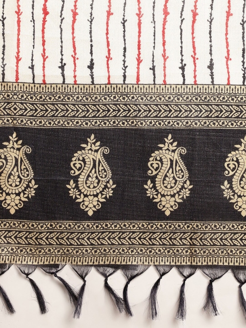 LOOM LEGACY Ethnic Motifs Printed Art Silk Dupatta - Image 2