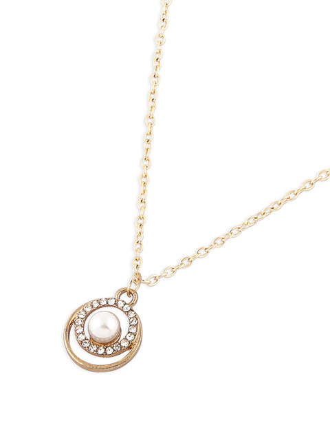 Zaveri Pearls Gold-Plated Minimal Necklace - Image 3