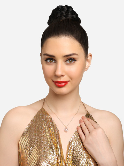 Zaveri Pearls Gold-Plated Minimal Necklace - Image 4