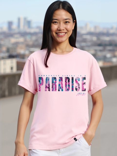 Bewakoof Living in Paradise Graphic Printed Boyfriend T-shirt