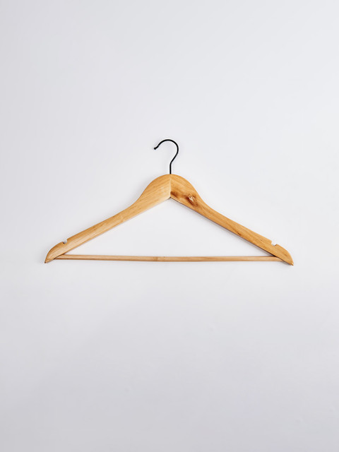 Home Centre Pacific Winston Set Of 8 Wooden Clothes Hangers - Image 3