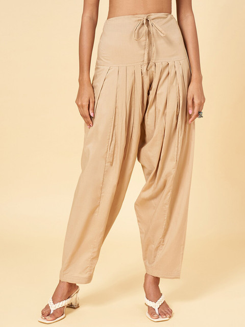 RANGMANCH BY PANTALOONS Pure Cotton Straight-Fit Salwar