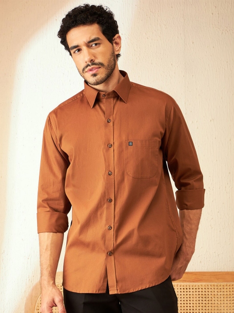 DENNISON Smart Spread Collar Cotton Casual Shirt - Image 2