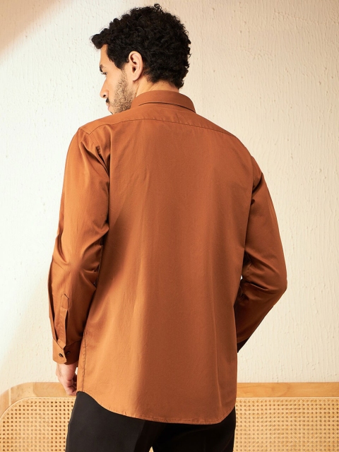 DENNISON Smart Spread Collar Cotton Casual Shirt - Image 5