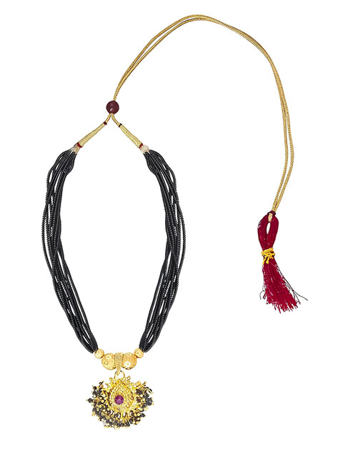 KARISHMA KREATIONS Gold-Plated Kolhapuri Mangalsutra