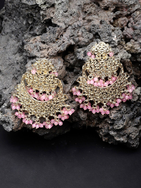 Sukkhi Gold Plated Beaded Chandbalis - Image 3