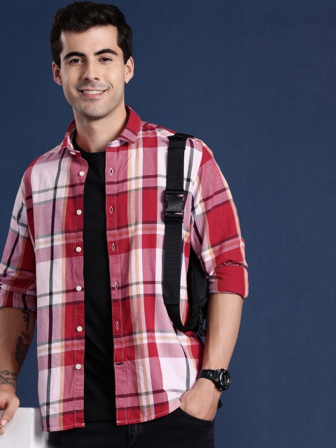 Mast & Harbour Checked Pure Cotton Casual Shirt