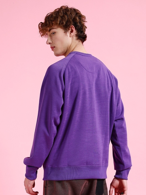 The Indian Garage Co Men Purple Printed Sweatshirt - Image 4