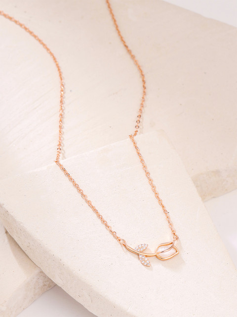 Yellow Chimes Artificial Stones Studded Necklace