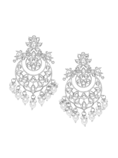 KARATCART Silver Plated Chandbalis - Image 2