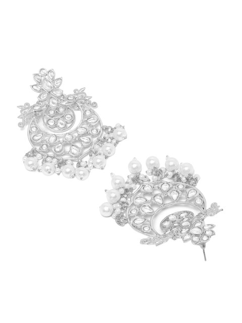 KARATCART Silver Plated Chandbalis - Image 3