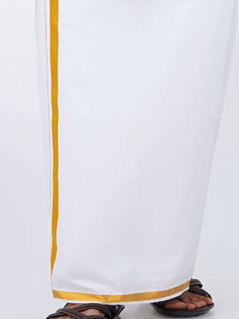 Ramraj Short Sleeves Shirt With Veshti - Image 6