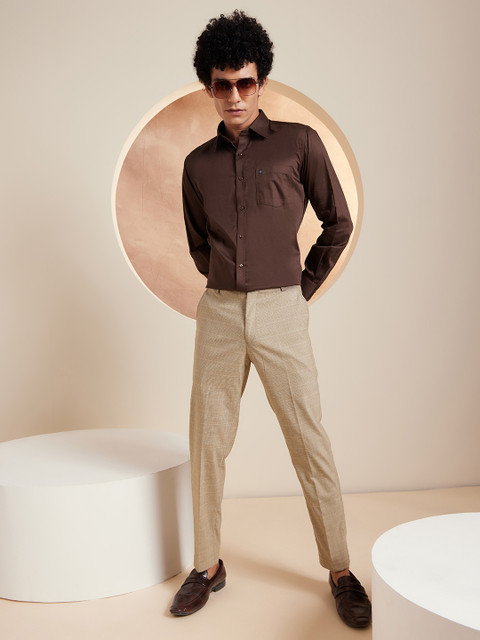 DENNISON Smart Solid Opaque Pure Cotton Satin Shirt - Image 6
