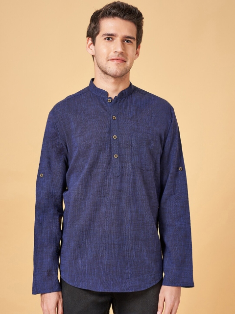 indus route by Pantaloons Mandarin Collar Cotton Kurta