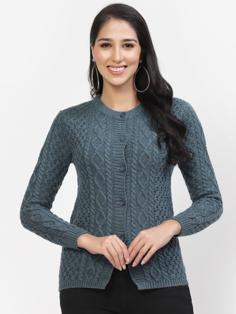 Kalt Cable Knit Acrylic Cardigan